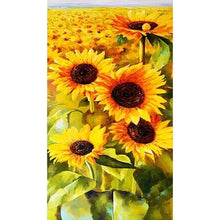 Charger l'image dans la galerie, Tournesols - diamant rond complet - 45x85cm