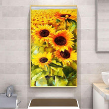 Charger l'image dans la galerie, Tournesols - diamant rond complet - 45x85cm