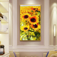 Charger l'image dans la galerie, Tournesols - diamant rond complet - 45x85cm