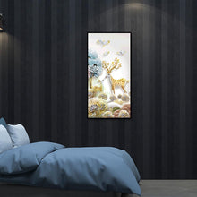 Charger l'image dans la galerie, Cerf d’animal - diamant rond complet - 45x85cm