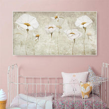 Charger l'image dans la galerie, Fleurs blanches - diamant rond complet - 100x50cm