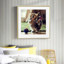 Charger l'image dans la galerie, Chaton - diamant rond complet - 30x30cm