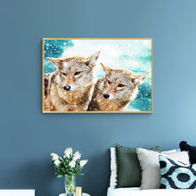 Charger l'image dans la galerie, Loup pour - diamant rond complet - 40x30cm