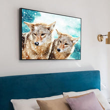 Charger l'image dans la galerie, Loup pour - diamant rond complet - 40x30cm