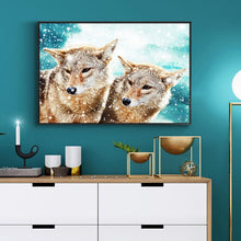 Charger l'image dans la galerie, Loup pour - diamant rond complet - 40x30cm