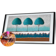 Charger l'image dans la galerie, Trois arbres - diamant rond complet - 100x50cm