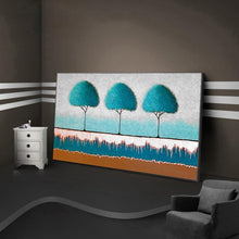 Charger l'image dans la galerie, Trois arbres - diamant rond complet - 100x50cm