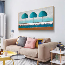 Charger l'image dans la galerie, Trois arbres - diamant rond complet - 100x50cm