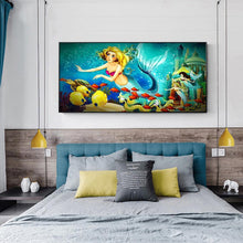 Charger l'image dans la galerie, Sirène - diamant rond complet - 100x50cm