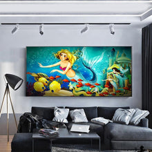 Charger l'image dans la galerie, Sirène - diamant rond complet - 100x50cm