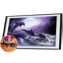 Charger l'image dans la galerie, Dolphin - diamant rond complet - 100x50cm