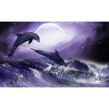 Charger l'image dans la galerie, Dolphin - diamant rond complet - 100x50cm