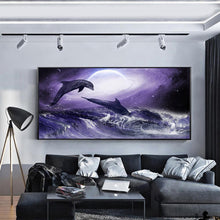 Charger l'image dans la galerie, Dolphin - diamant rond complet - 100x50cm