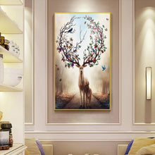 Charger l'image dans la galerie, Cerf - diamant rond complet - 45x85cm