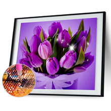 Charger l'image dans la galerie, Chambre de fleurs - diamant rond complet - 40x30cm