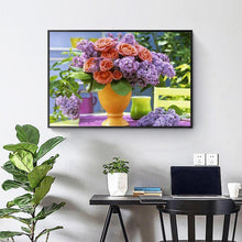 Charger l'image dans la galerie, Chambre de fleurs - diamant rond complet - 40x30cm