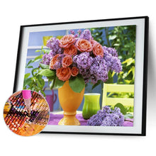 Charger l'image dans la galerie, Chambre de fleurs - diamant rond complet - 40x30cm