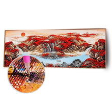 Charger l'image dans la galerie, Paysage de montagne - diamant rond complet - 80x30cm