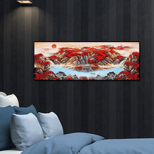 Charger l'image dans la galerie, Paysage de montagne - diamant rond complet - 80x30cm