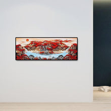 Charger l'image dans la galerie, Paysage de montagne - diamant rond complet - 80x30cm