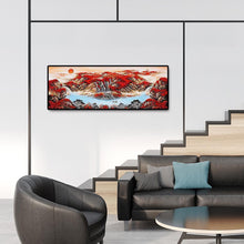 Charger l'image dans la galerie, Paysage de montagne - diamant rond complet - 80x30cm