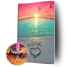 Charger l'image dans la galerie, Love by the sea - diamant rond complet - 40x60cm