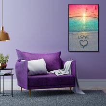 Charger l'image dans la galerie, Love by the sea - diamant rond complet - 40x60cm