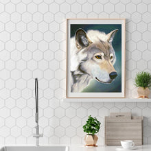 Charger l'image dans la galerie, Loup - diamant rond complet - 30x40cm