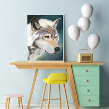 Charger l'image dans la galerie, Loup - diamant rond complet - 30x40cm