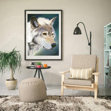 Charger l'image dans la galerie, Loup - diamant rond complet - 30x40cm