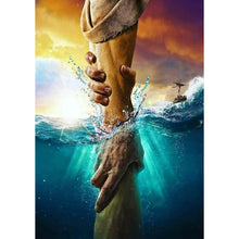 Charger l'image dans la galerie, Main d’aide - diamant rond complet - 30x40cm