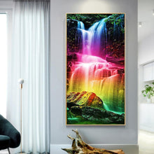 Charger l'image dans la galerie, Chute d’eau - diamant rond complet - 45x85cm
