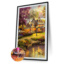 Charger l'image dans la galerie, Paysage de bois - diamant rond complet - 45x85cm