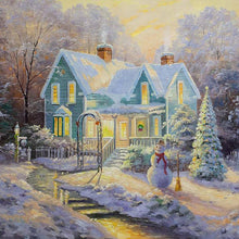 Charger l'image dans la galerie, Scène de neige - diamant rond complet - 30x30cm