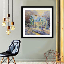 Charger l'image dans la galerie, Scène de neige - diamant rond complet - 30x30cm