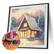 Charger l'image dans la galerie, Scène de neige - diamant rond complet - 30x30cm
