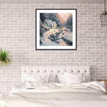 Charger l'image dans la galerie, Scène de neige - diamant rond complet - 30x30cm