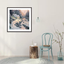 Charger l'image dans la galerie, Scène de neige - diamant rond complet - 30x30cm