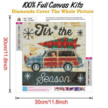 Charger l'image dans la galerie, Noël - diamant rond complet - 30x30cm