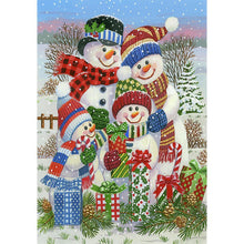 Charger l'image dans la galerie, Bonhomme de neige - diamant rond complet - 30x40cm