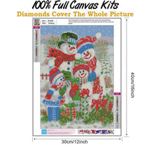 Charger l'image dans la galerie, Bonhomme de neige - diamant rond complet - 30x40cm