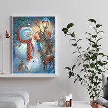 Charger l'image dans la galerie, Bonhomme de neige - diamant rond complet - 30x40cm