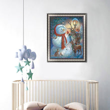 Charger l'image dans la galerie, Bonhomme de neige - diamant rond complet - 30x40cm