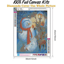 Charger l'image dans la galerie, Bonhomme de neige - diamant rond complet - 30x40cm