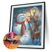 Charger l'image dans la galerie, Bonhomme de neige - diamant rond complet - 30x40cm