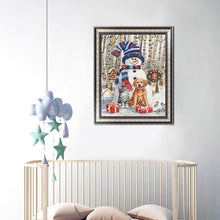 Charger l'image dans la galerie, Bonhomme de neige - diamant rond complet - 30x40cm