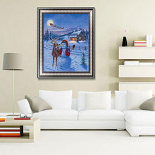 Charger l'image dans la galerie, Bonhomme de neige - diamant rond complet - 30x40cm