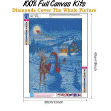 Charger l'image dans la galerie, Bonhomme de neige - diamant rond complet - 30x40cm