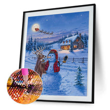 Charger l'image dans la galerie, Bonhomme de neige - diamant rond complet - 30x40cm