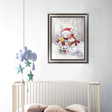 Charger l'image dans la galerie, Bonhomme de neige - diamant rond complet - 30x40cm